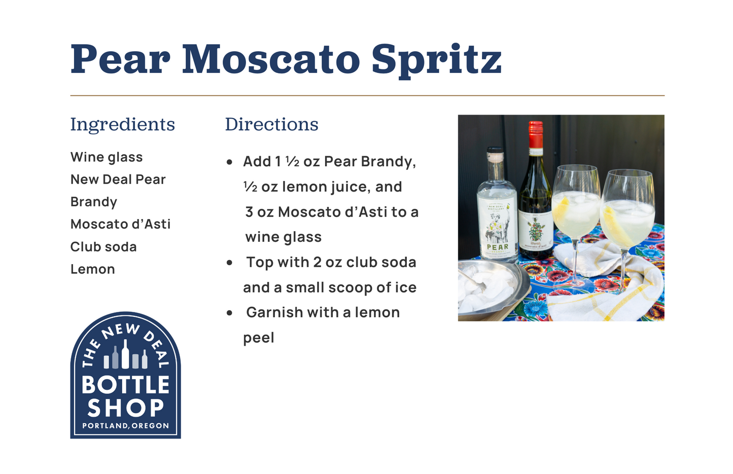 Pear Moscato Spritz Cocktail Kit