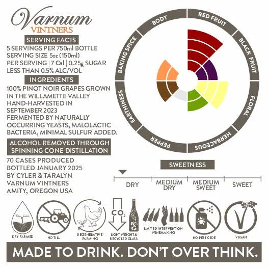 Varnum Vintners Non-Alcoholic Pinot Noir