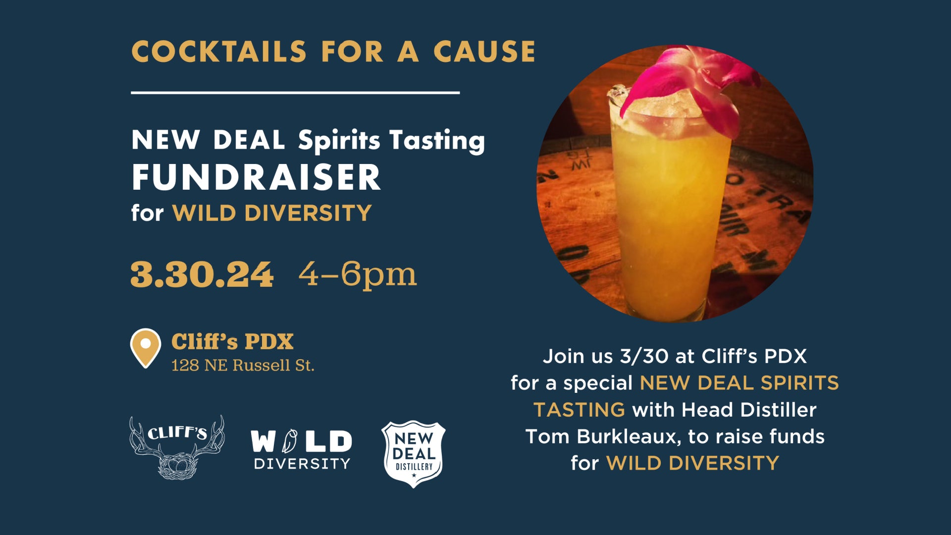 Cocktails for A Cause at Cliff's PDX New Deal Bottle Shop