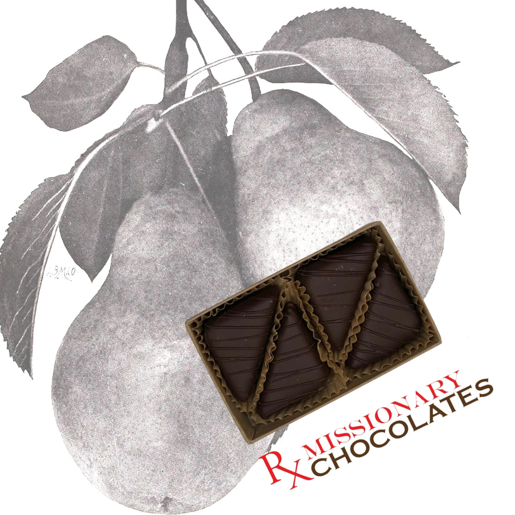 Missionary Chocolates Pear Brandy Truffles 4pcs