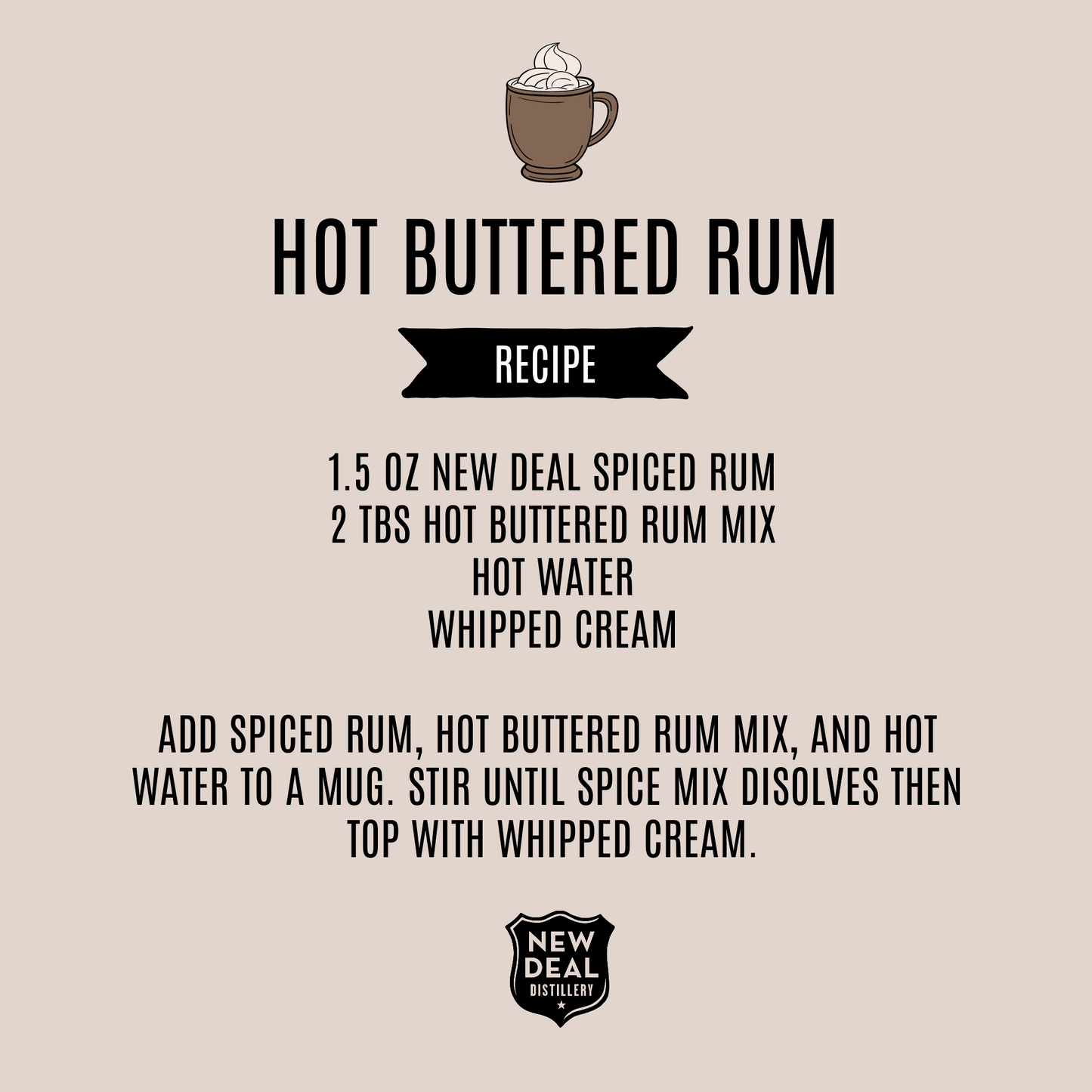 New Deal Hot Buttered Rum Drink Mix